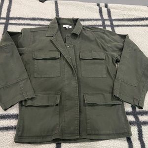 Good American Stretch Cotton Utility Jacket